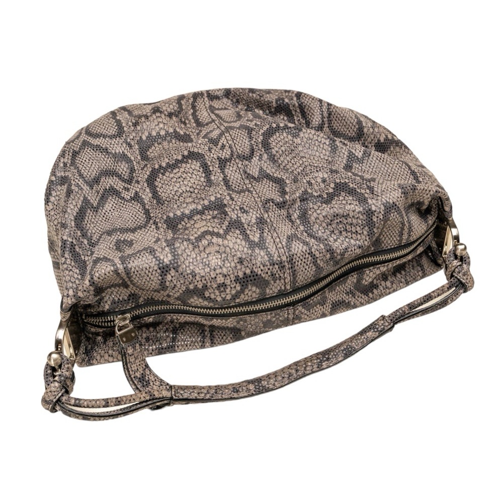 Y2K Banana Republic Leather Snakeskin Print Hobo Shoulder Bag